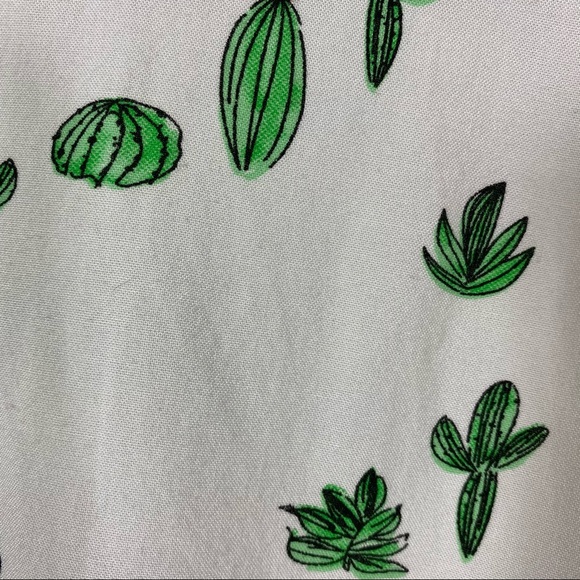 Japna Cactus Button down Collared Top Sleeveless - Picture 7 of 8